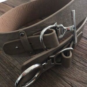 Hallhuber belt with chrome buckles